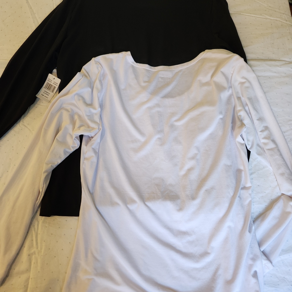 Bundle 32 Degrees Weatherproof Women's Black And White Shirt. SKU F10 - Picture 3 of 5